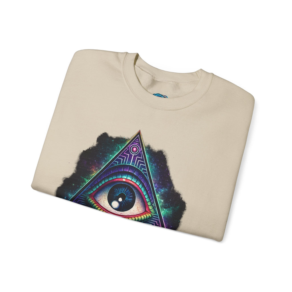 Open Your Mind Triangle Eye Sweatshirt Printify