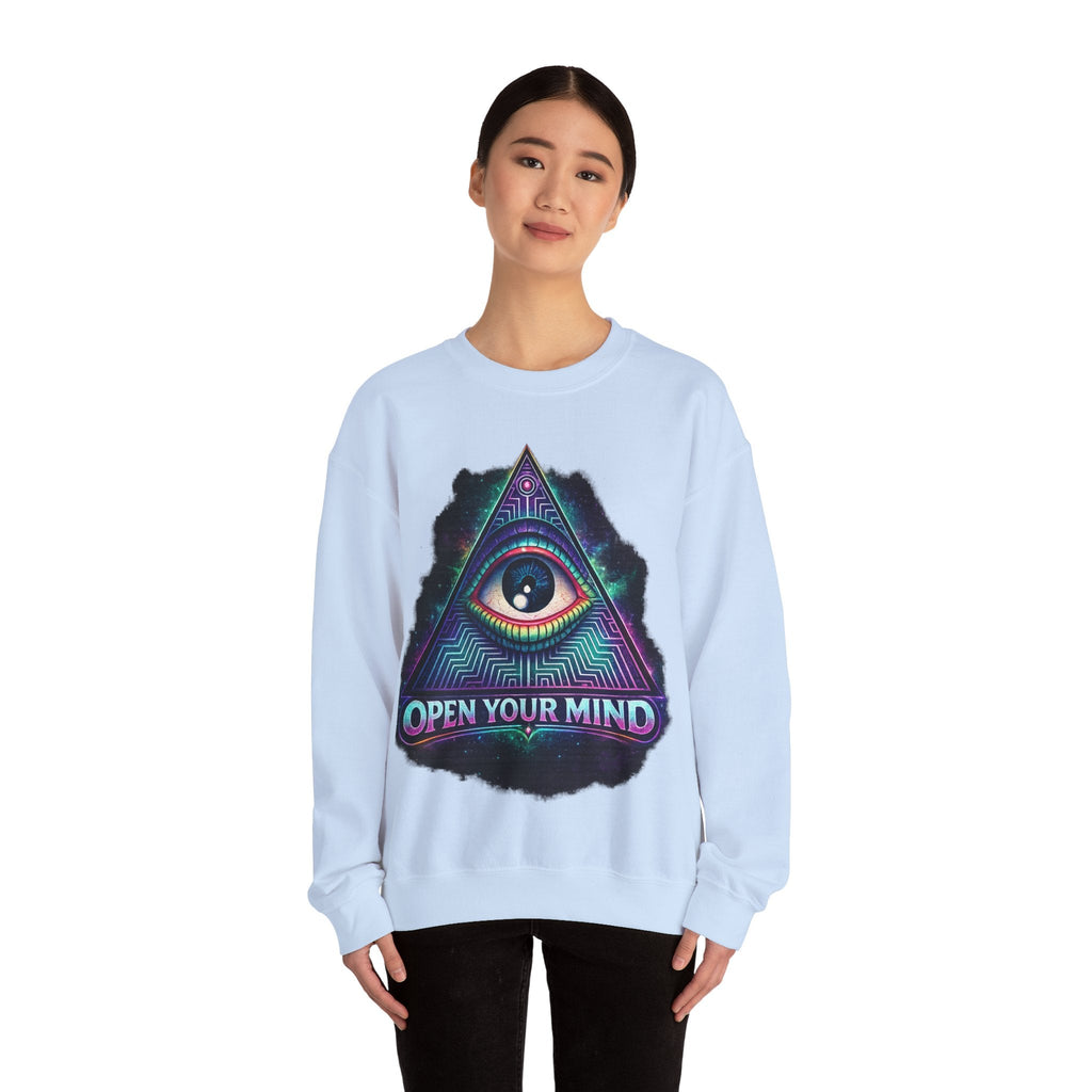 Open Your Mind Triangle Eye Sweatshirt Printify