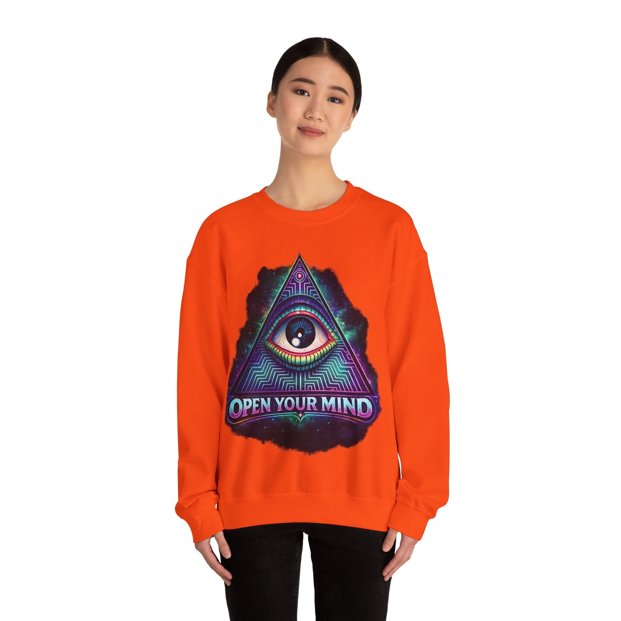 Open Your Mind Triangle Eye Sweatshirt Printify