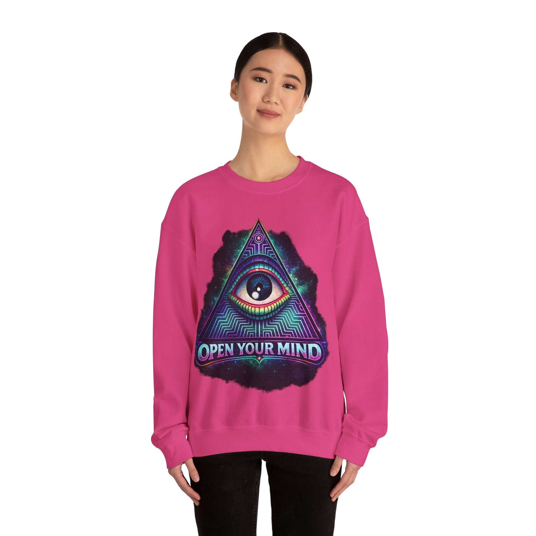 Open Your Mind Triangle Eye Sweatshirt Printify