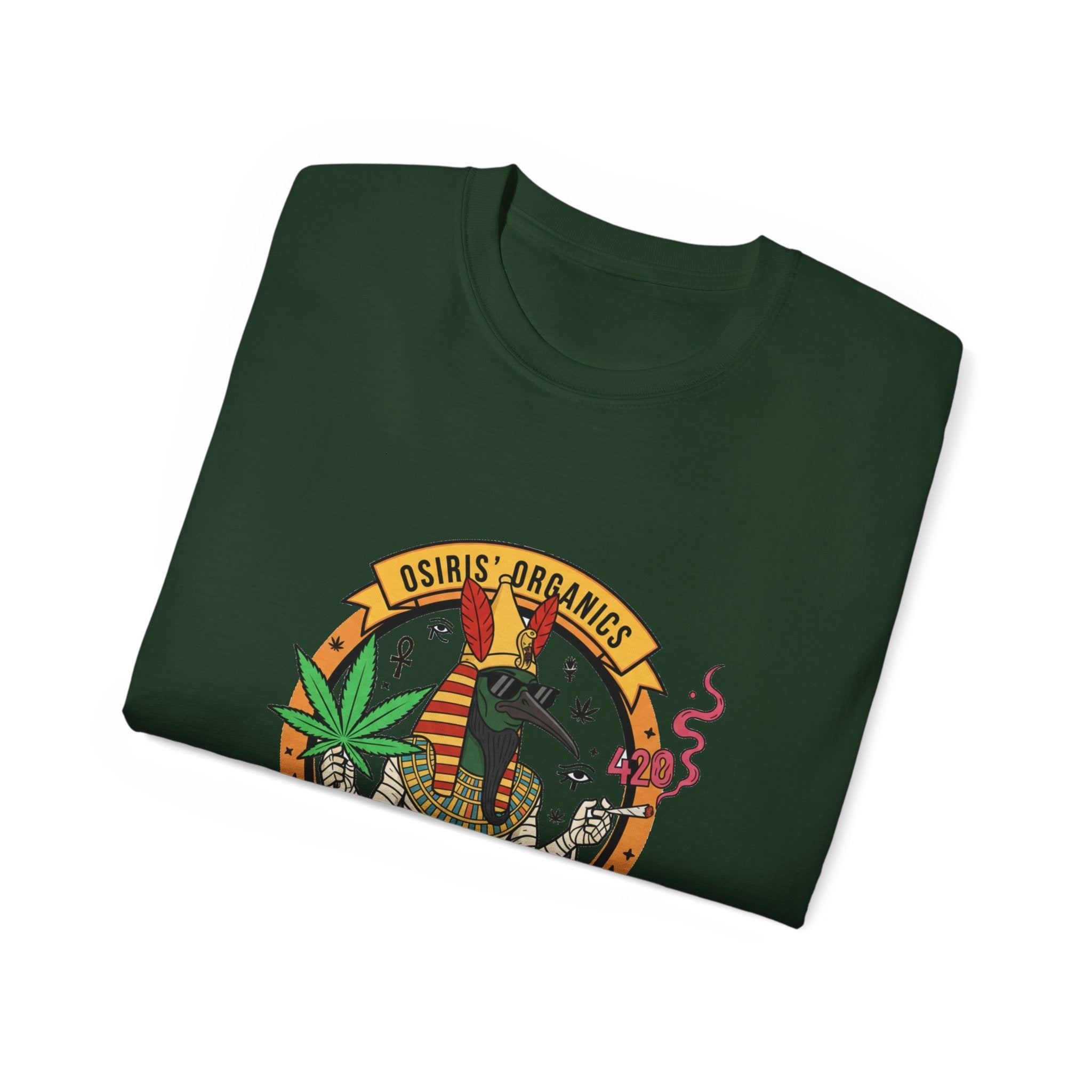 Osiris Organics Tee – Egyptian Streetwear Graphic Shirt | Spiritual Cosmic Art