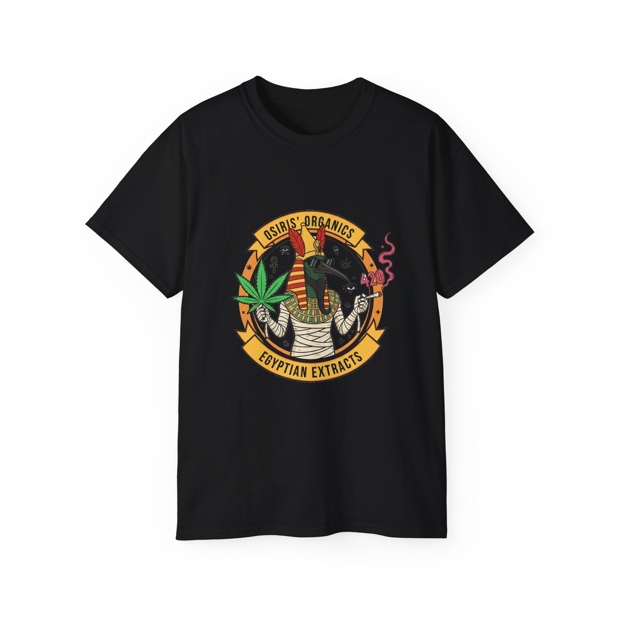 Osiris Organics Tee – Egyptian Streetwear Graphic Shirt | Spiritual Cosmic Art