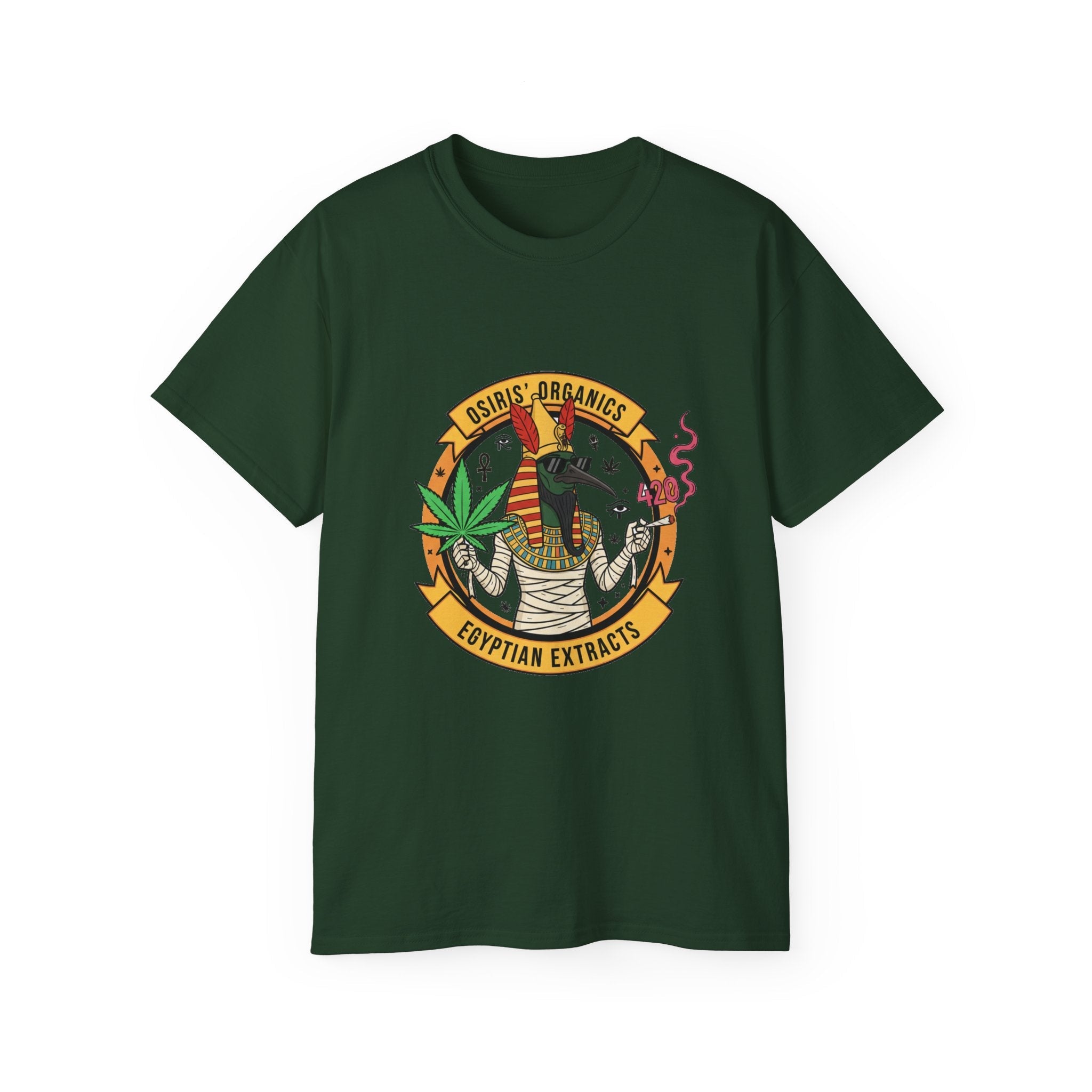 Osiris Organics Tee – Egyptian Streetwear Graphic Shirt | Spiritual Cosmic Art