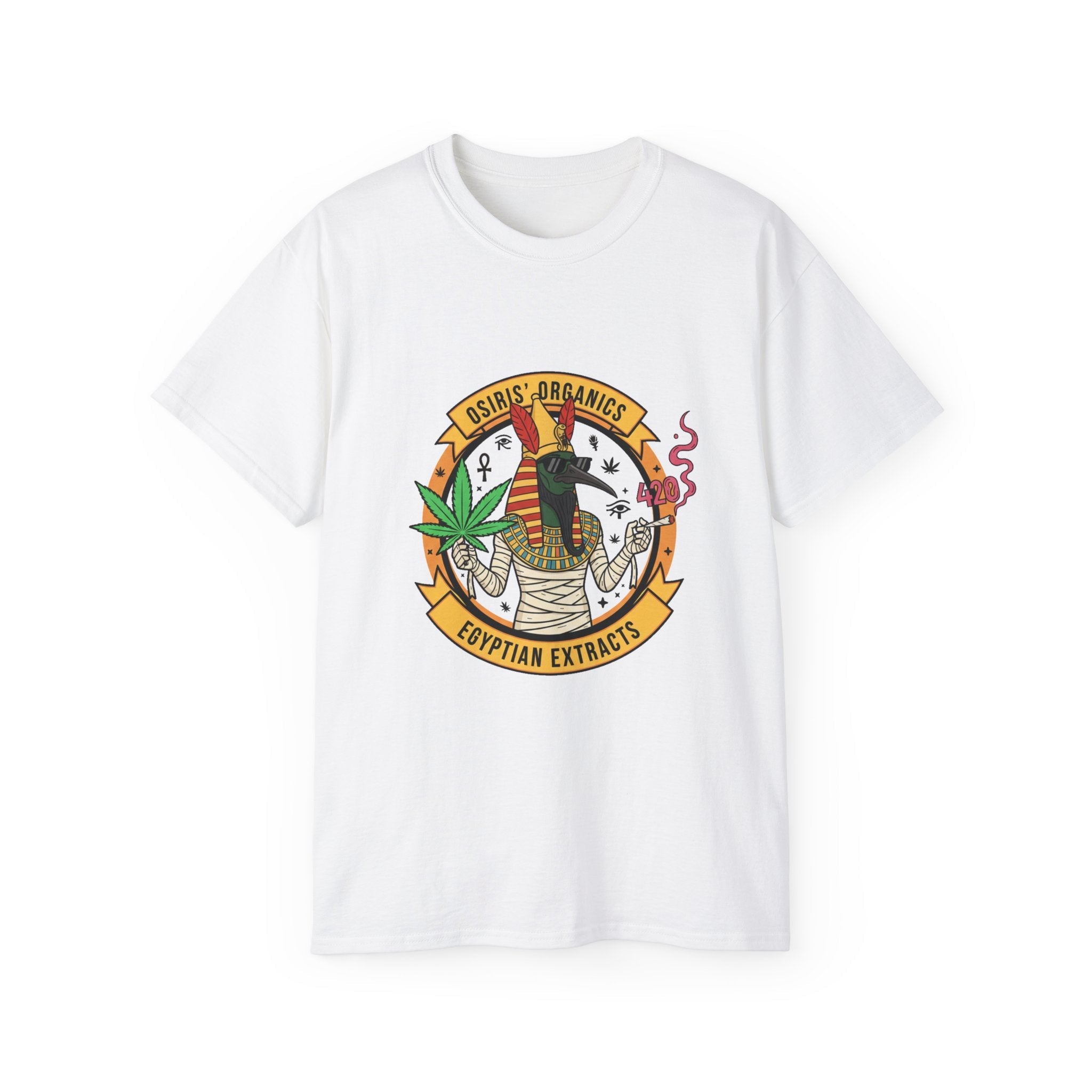Osiris Organics Tee – Egyptian Streetwear Graphic Shirt | Spiritual Cosmic Art