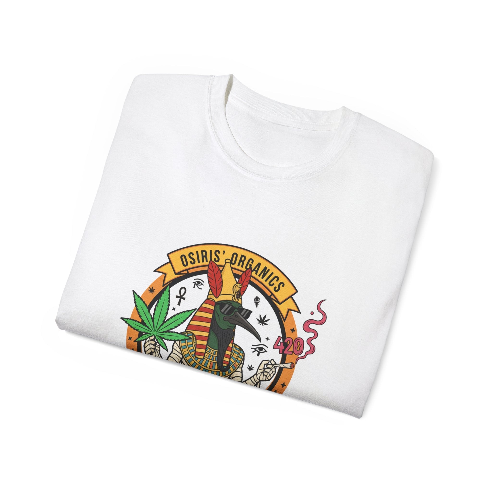 Osiris Organics Tee – Egyptian Streetwear Graphic Shirt | Spiritual Cosmic Art