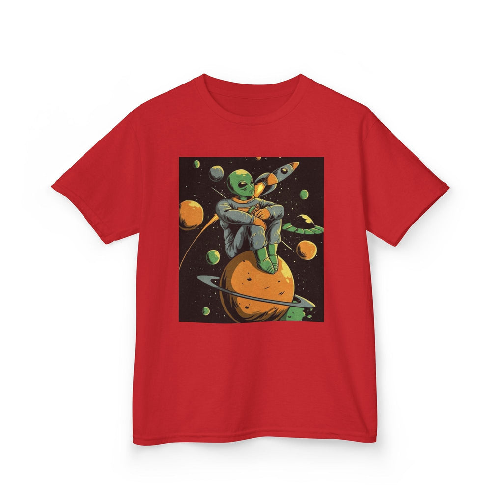 Outer Space Alien Kids Tee - Fun & Colorful Galaxy Design for Young Explorers Printify
