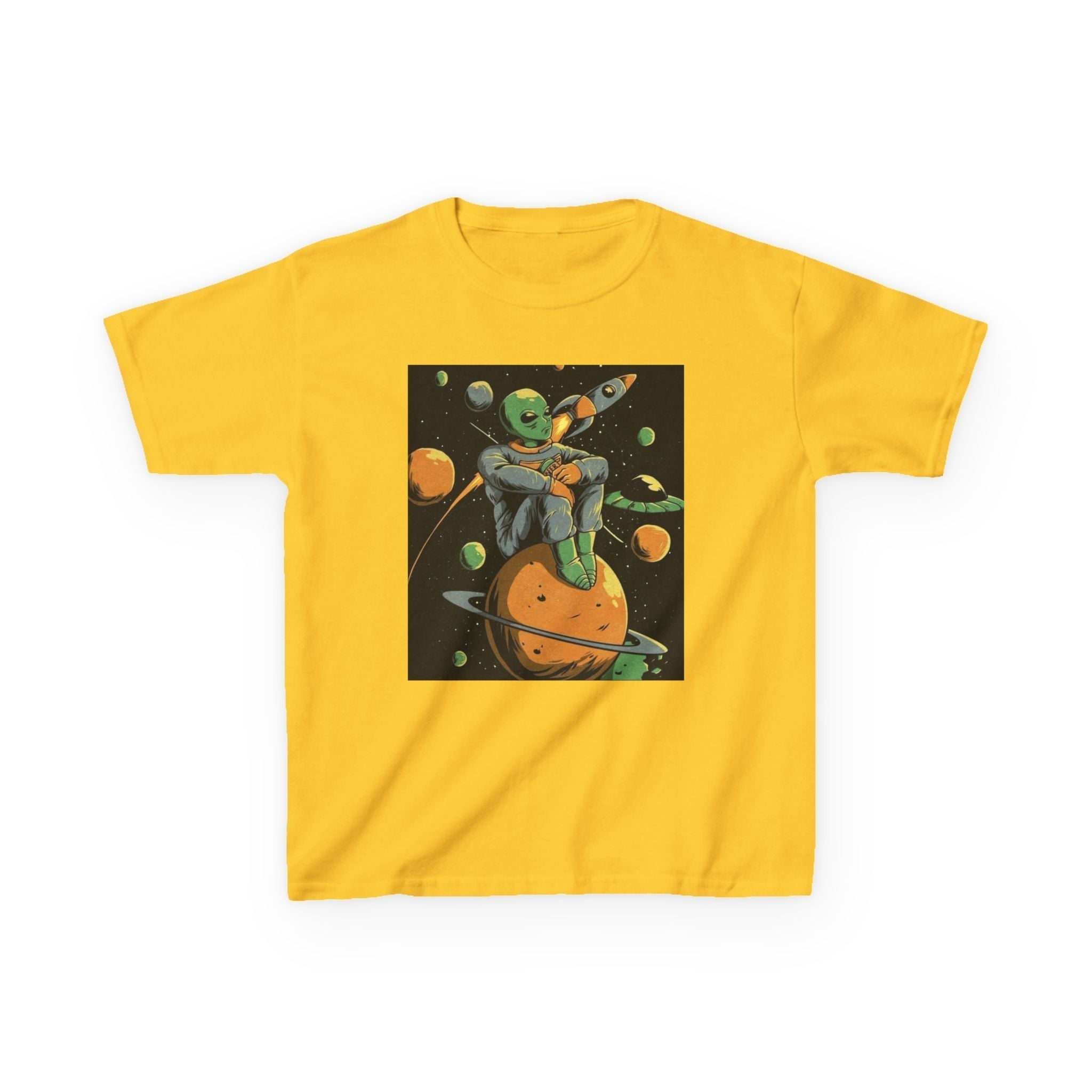 Outer Space Alien Kids Tee - Fun & Colorful Galaxy Design for Young Explorers Printify