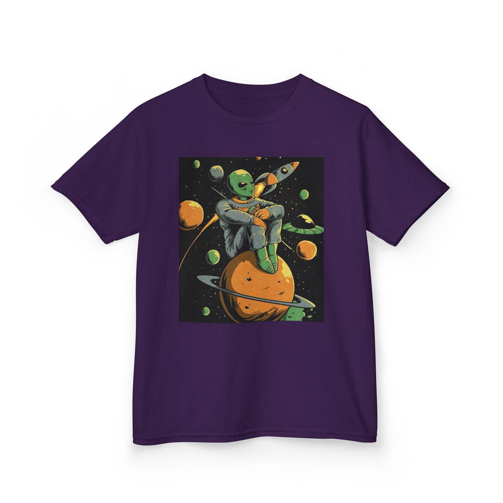 Outer Space Alien Kids Tee - Fun & Colorful Galaxy Design for Young Explorers Printify