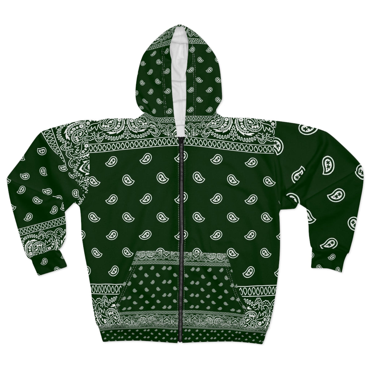 Paisley Bandana AOP Zip Hoodie