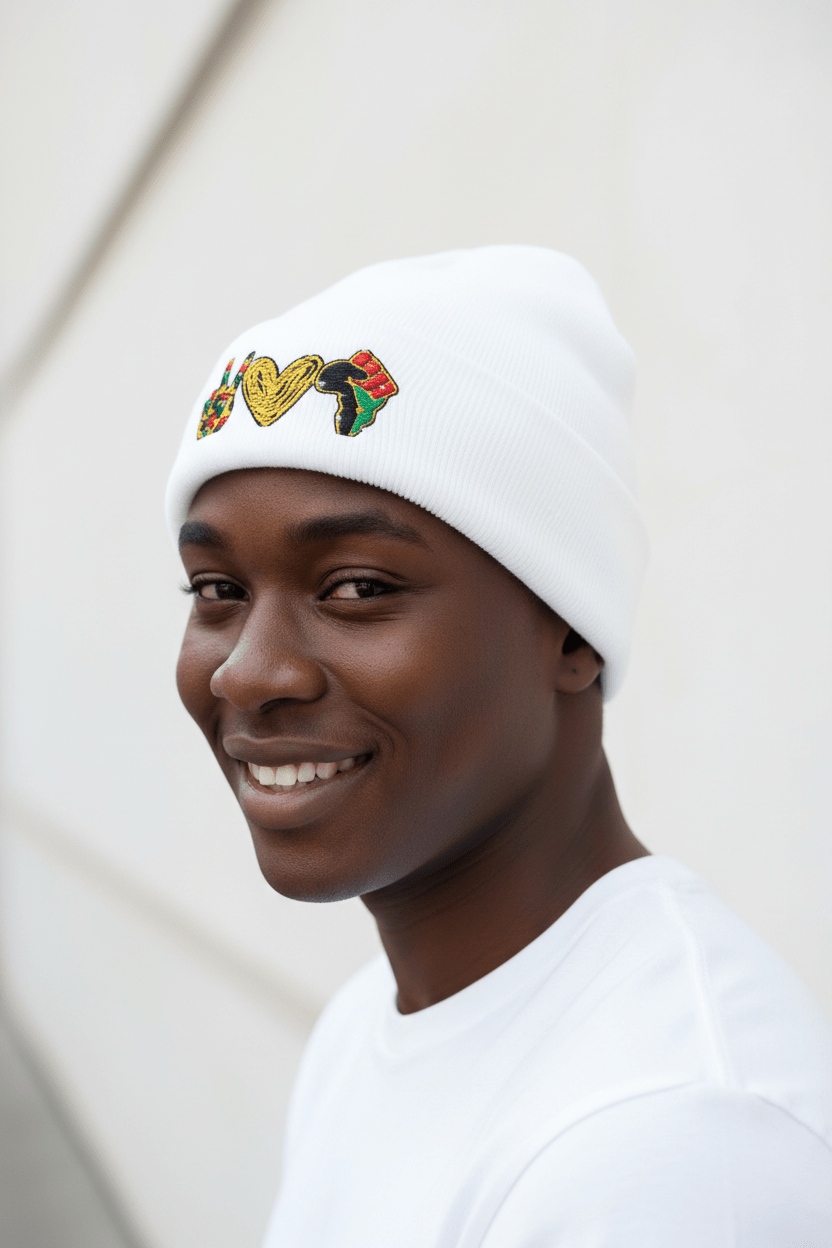Peace Love Fist Beanie — Hero Lifestyle