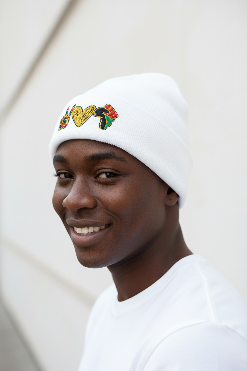Peace Love Fist Beanie — Hero Lifestyle
