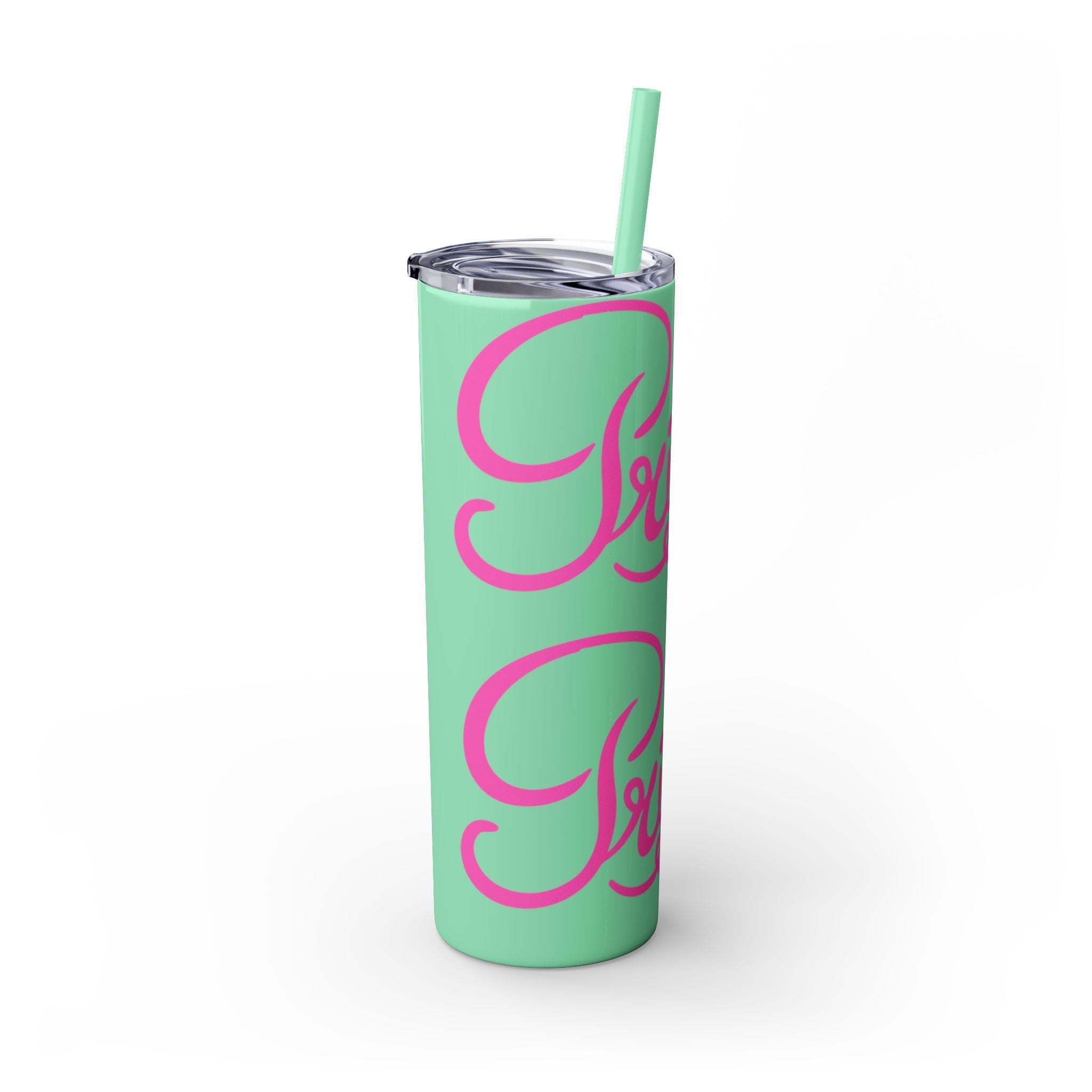 Personalized Skinny Tumbler with Straw, Cute Princess Design, Travel Cup, Gift for Her, Birthday Party Favor, Summer Vibes, Toddler Approved