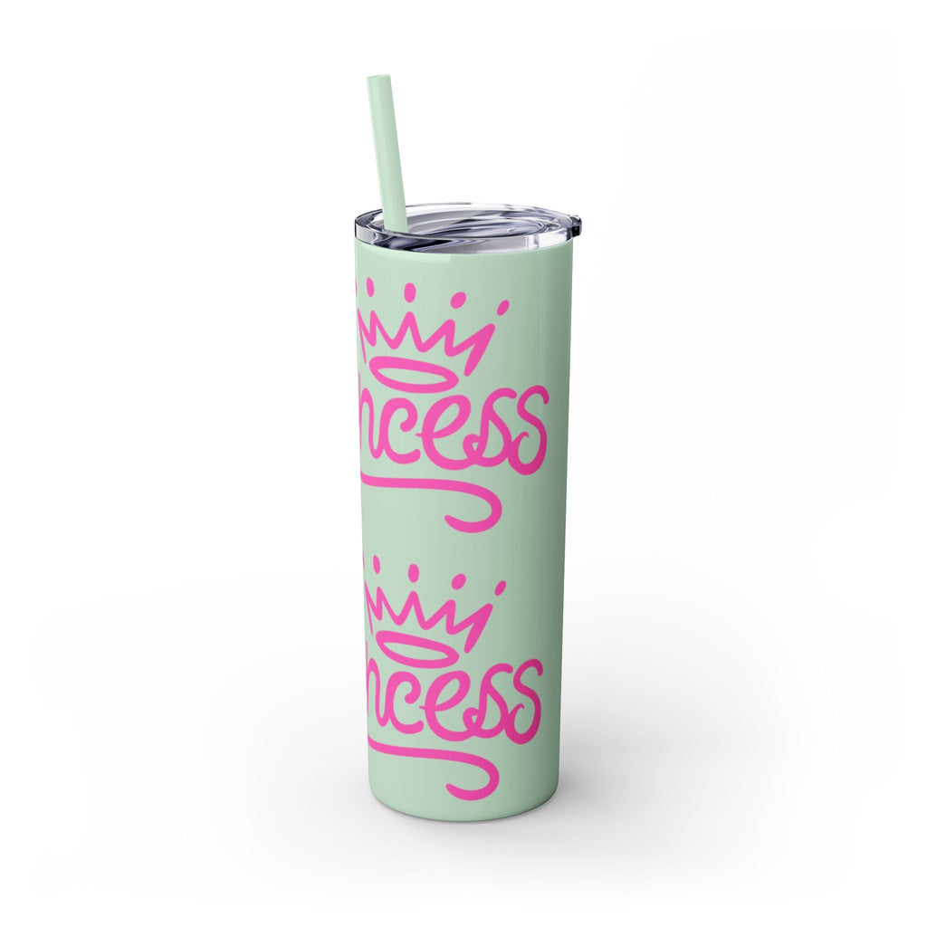 Personalized Skinny Tumbler with Straw, Cute Princess Design, Travel Cup, Gift for Her, Birthday Party Favor, Summer Vibes, Toddler Approved