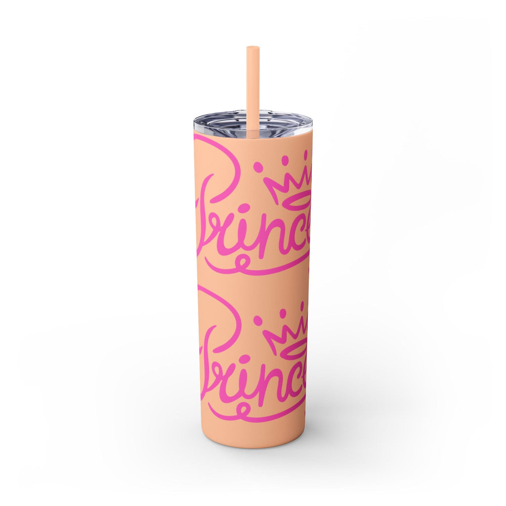 Personalized Skinny Tumbler with Straw, Cute Princess Design, Travel Cup, Gift for Her, Birthday Party Favor, Summer Vibes, Toddler Approved
