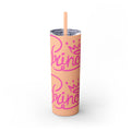 Personalized Skinny Tumbler with Straw, Cute Princess Design, Travel Cup, Gift for Her, Birthday Party Favor, Summer Vibes, Toddler Approved