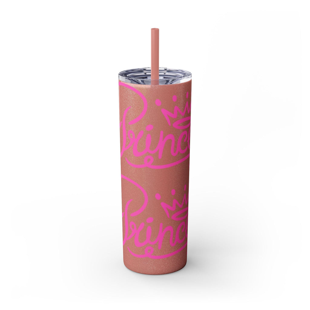 Personalized Skinny Tumbler with Straw, Cute Princess Design, Travel Cup, Gift for Her, Birthday Party Favor, Summer Vibes, Toddler Approved