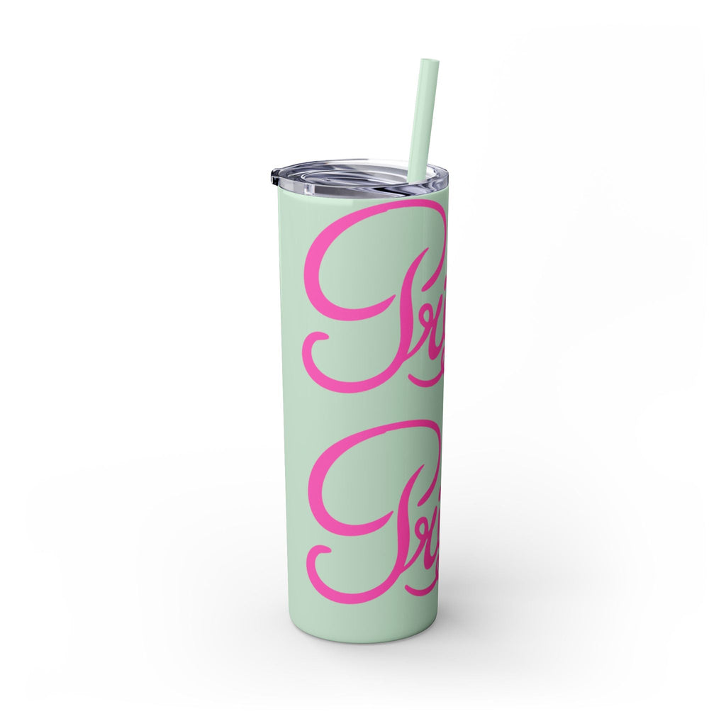 Personalized Skinny Tumbler with Straw, Cute Princess Design, Travel Cup, Gift for Her, Birthday Party Favor, Summer Vibes, Toddler Approved