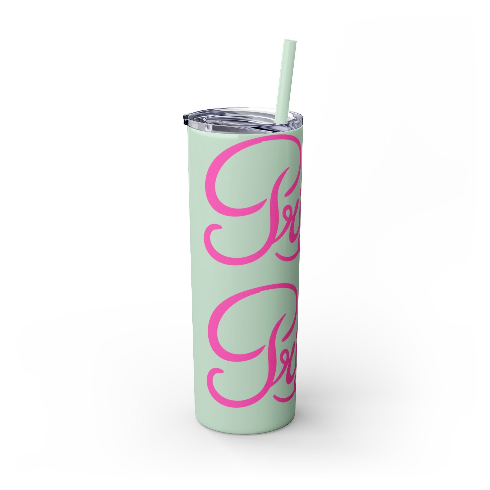 Personalized Skinny Tumbler with Straw, Cute Princess Design, Travel Cup, Gift for Her, Birthday Party Favor, Summer Vibes, Toddler Approved