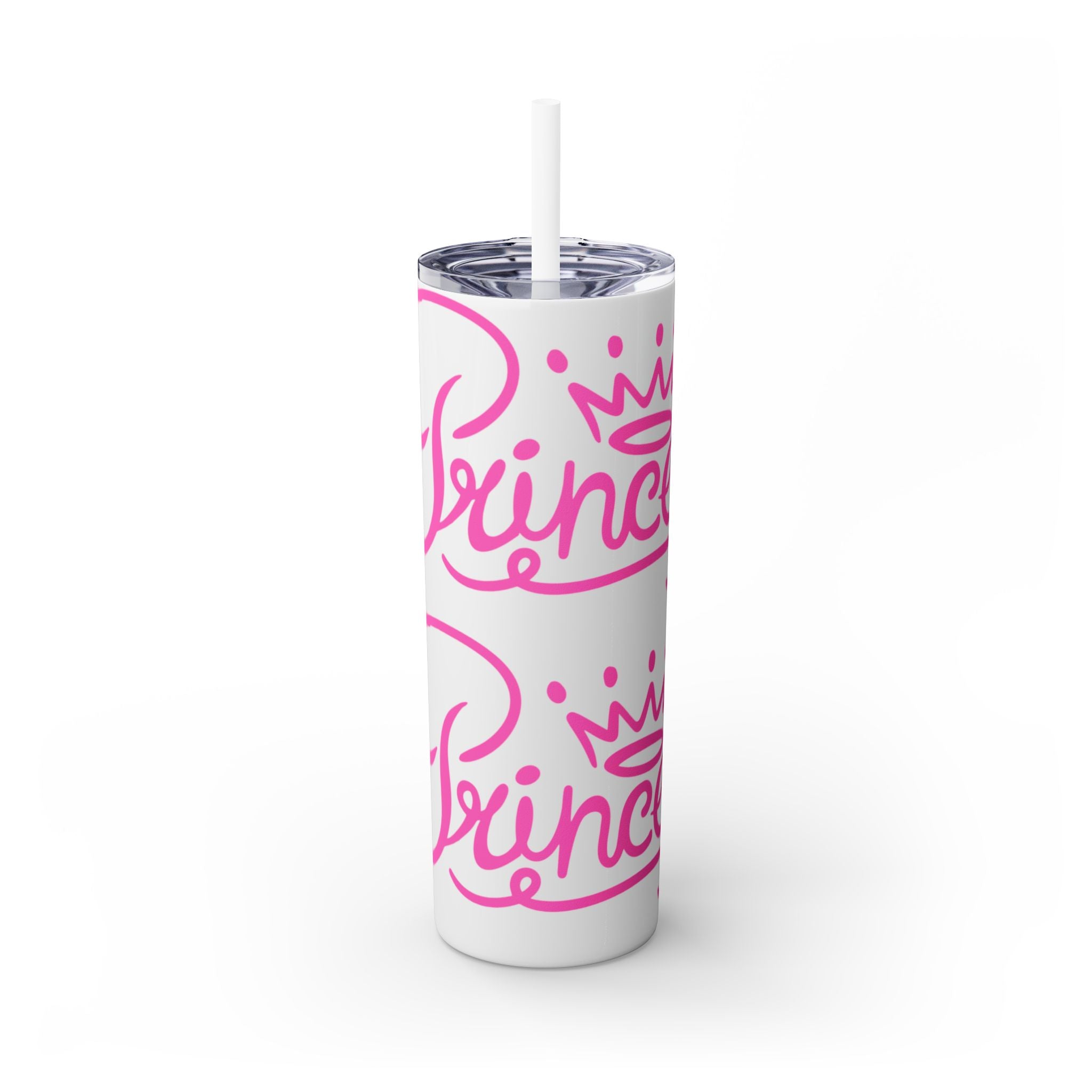 Personalized Skinny Tumbler with Straw, Cute Princess Design, Travel Cup, Gift for Her, Birthday Party Favor, Summer Vibes, Toddler Approved