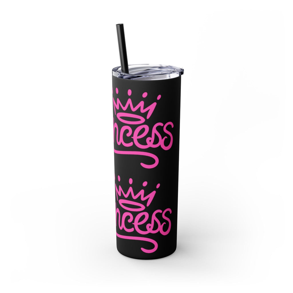 Personalized Skinny Tumbler with Straw, Cute Princess Design, Travel Cup, Gift for Her, Birthday Party Favor, Summer Vibes, Toddler Approved