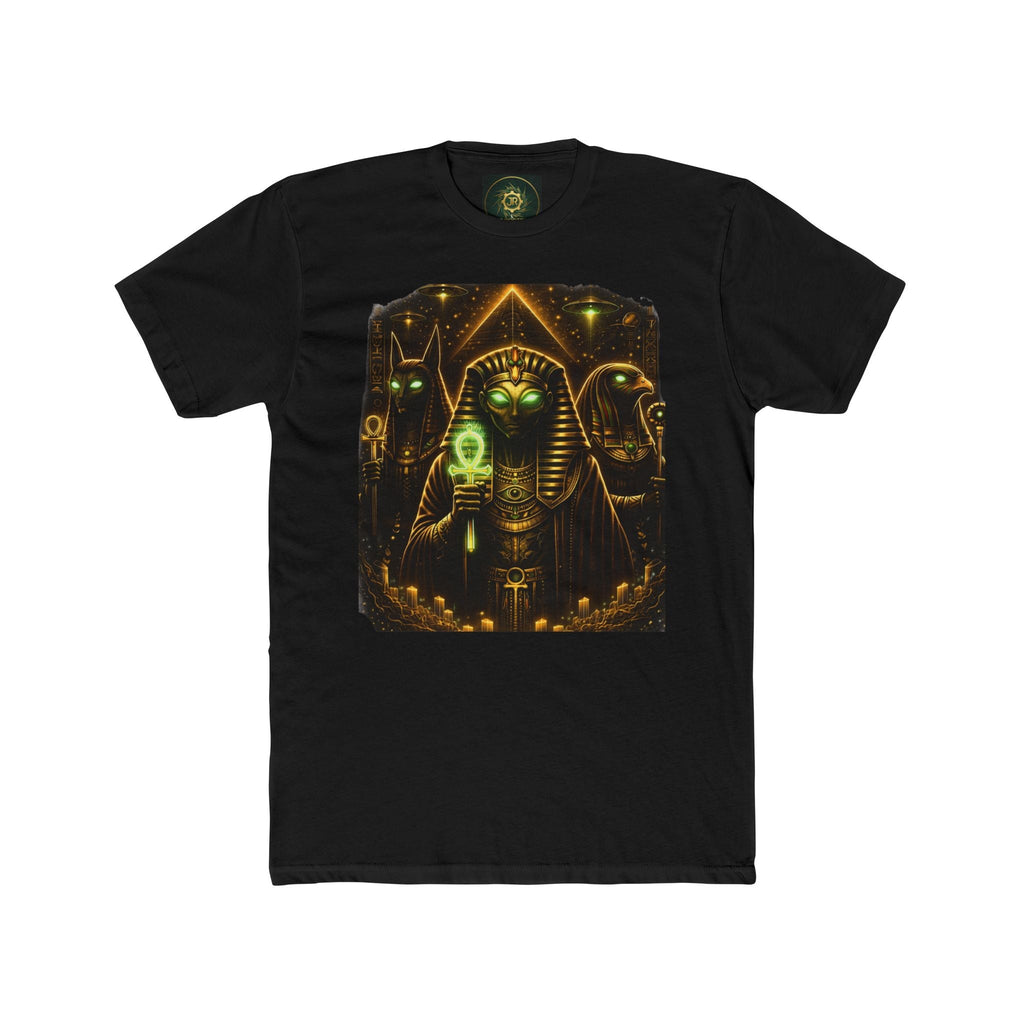 Pharaoh Mystic Anubis Tee – Golden Frequency Edition Printify