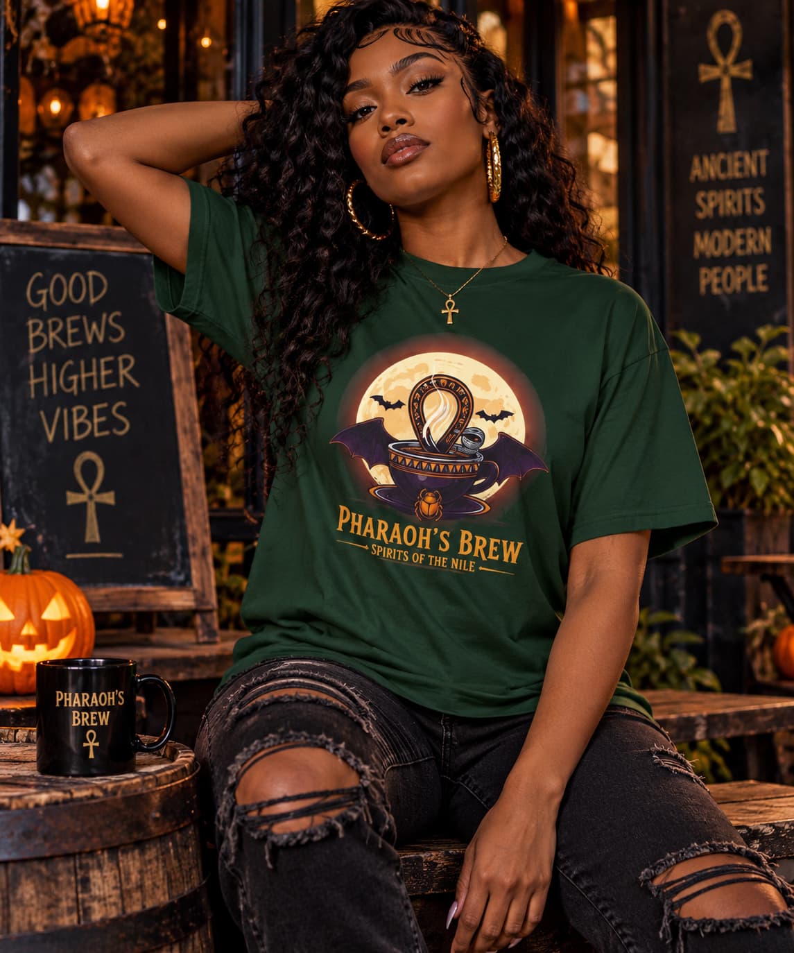 Pharaoh’s Brew T-Shirt | Ancient Egyptian Halloween Tee