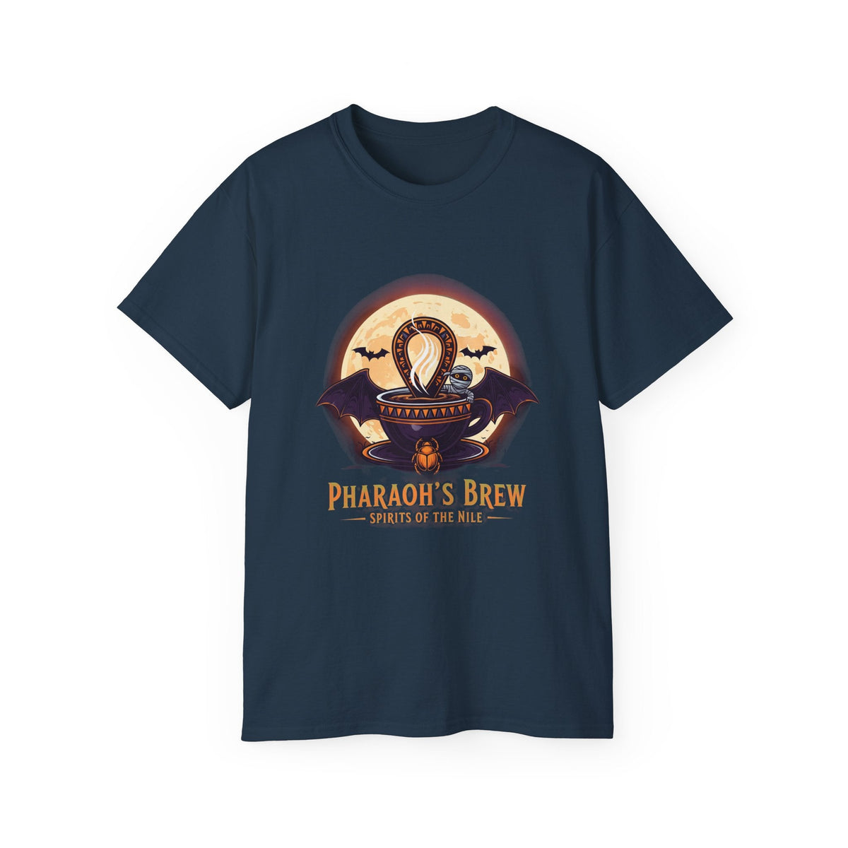 Pharaoh's Brew Unisex Tee | Halloween Shirt, Goth Apparel, Unique Gift, Casual Wear, Vintage Style T-Shirt🎃 Printify