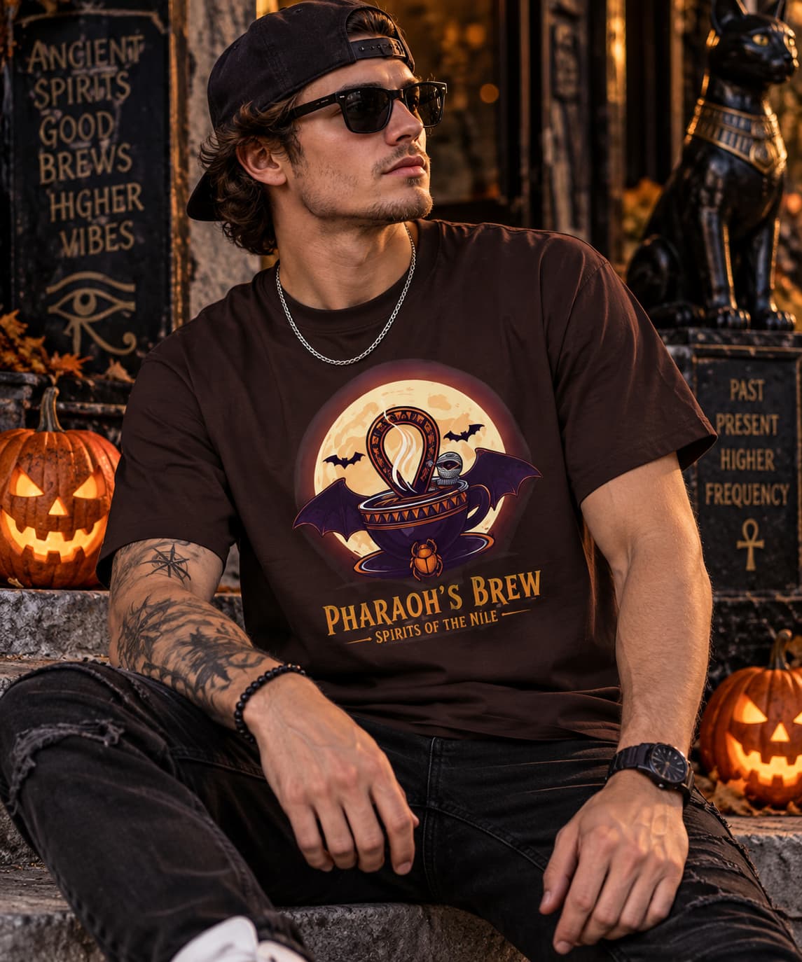 Pharaoh’s Brew T-Shirt | Ancient Egyptian Halloween Tee