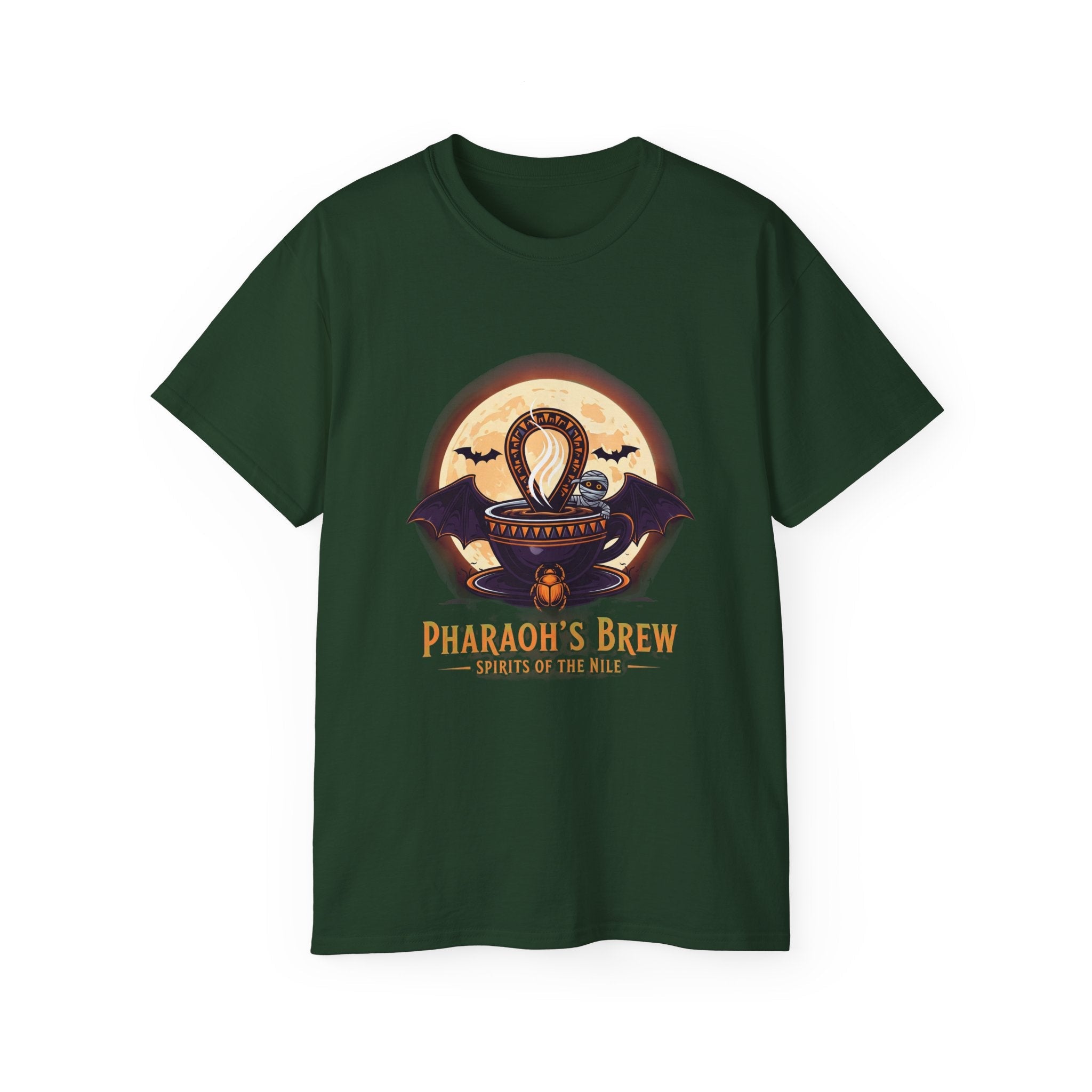 Pharaoh's Brew Unisex Tee | Halloween Shirt, Goth Apparel, Unique Gift, Casual Wear, Vintage Style T-Shirt🎃 Printify