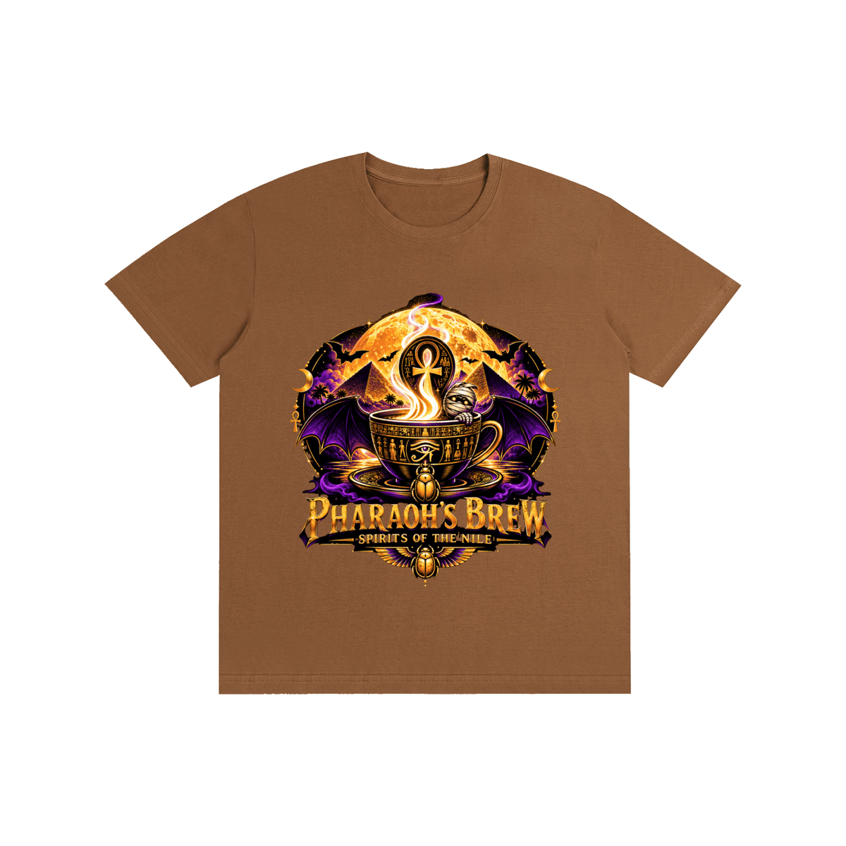 Pharaoh's Brew Tee — Egyptian Halloween Mummy Graphic Shirt