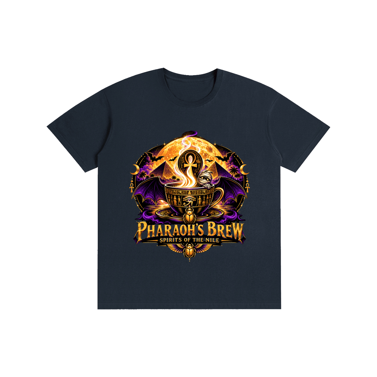 Pharaoh's Brew Tee — Egyptian Halloween Mummy Graphic Shirt