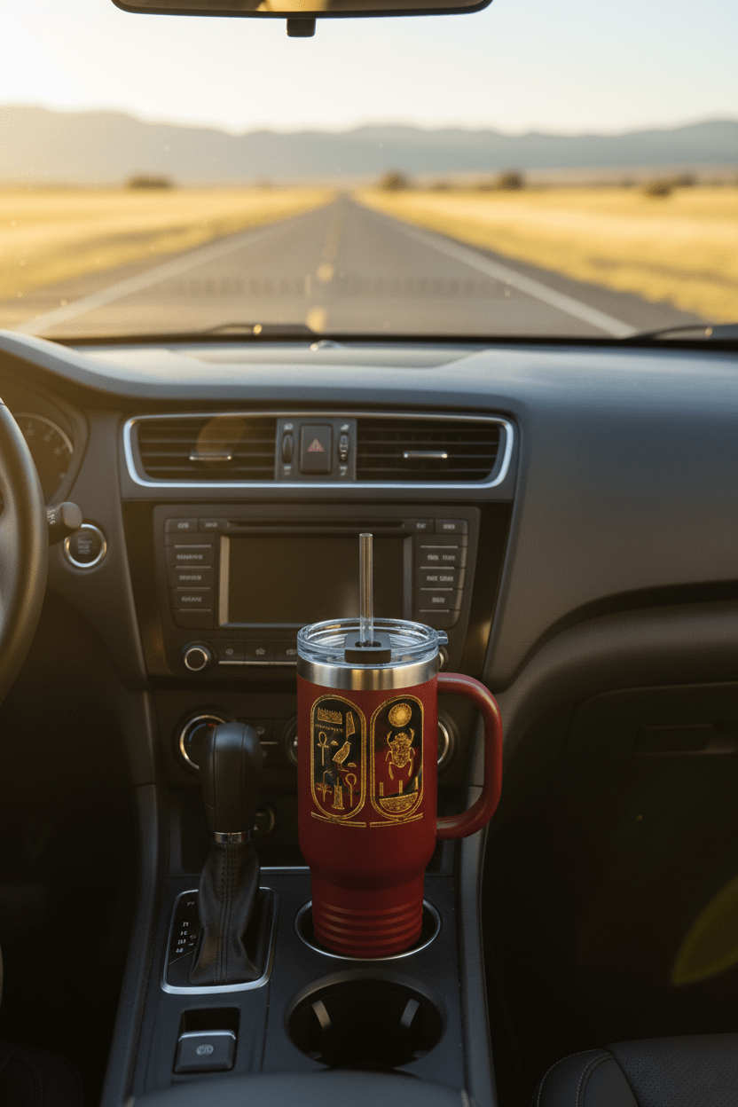 Insulated Travel Mug — Car Console