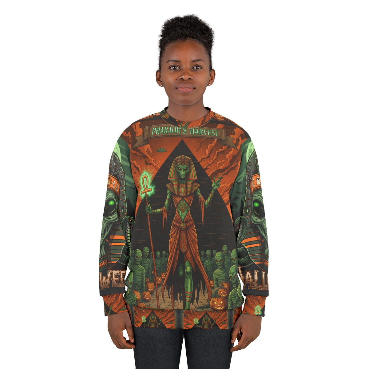 Unisex Sweatshirt (AOP)🎃 Printify