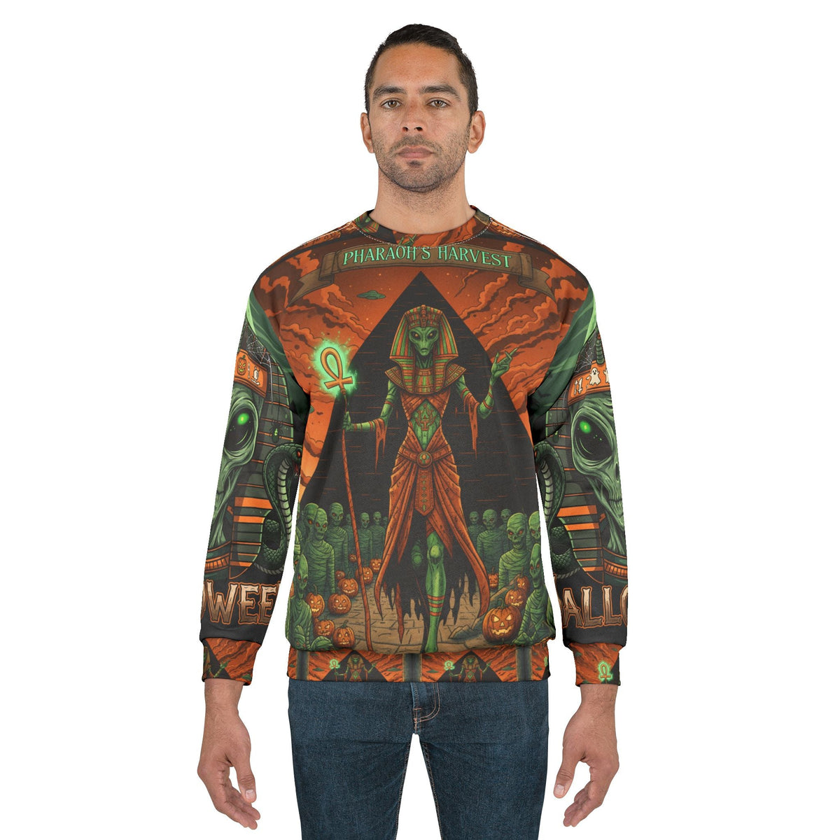 Unisex Sweatshirt (AOP)🎃 Printify