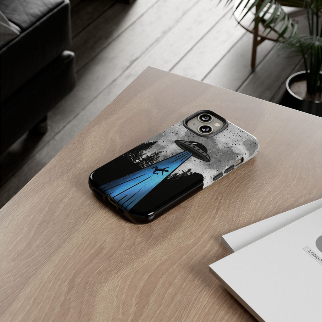UFO Abduction Moonlight Phone Case – Alien Sci-Fi Cosmic Design Printify