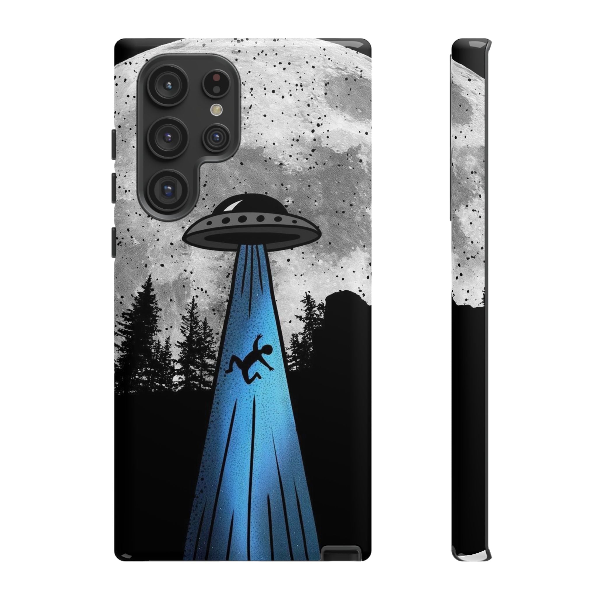 UFO Abduction Moonlight Phone Case – Alien Sci-Fi Cosmic Design Printify