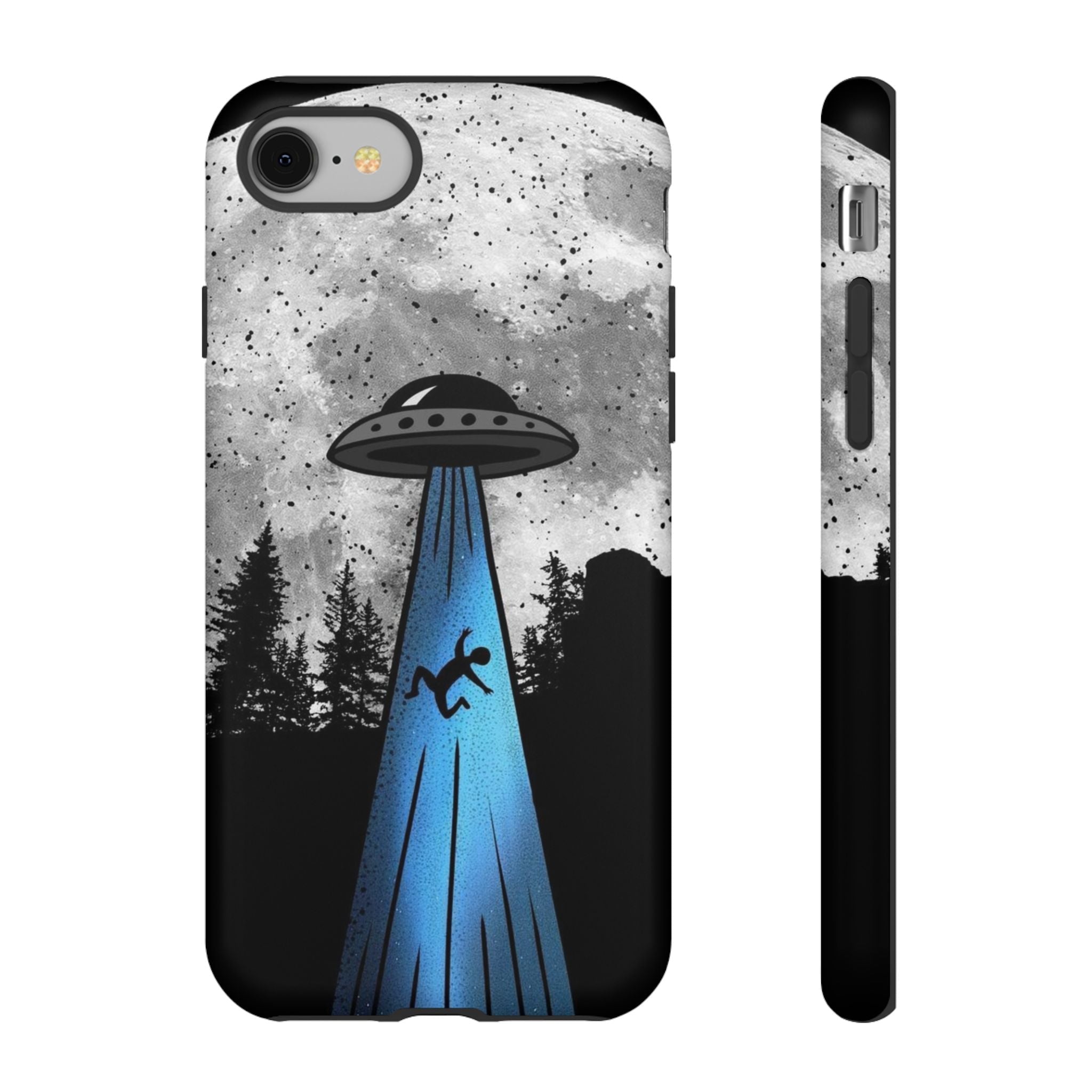UFO Abduction Moonlight Phone Case – Alien Sci-Fi Cosmic Design Printify