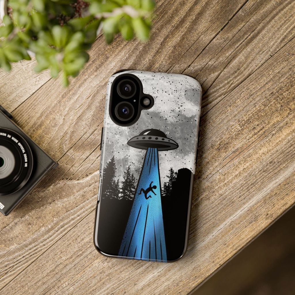 UFO Abduction Moonlight Phone Case – Alien Sci-Fi Cosmic Design Printify