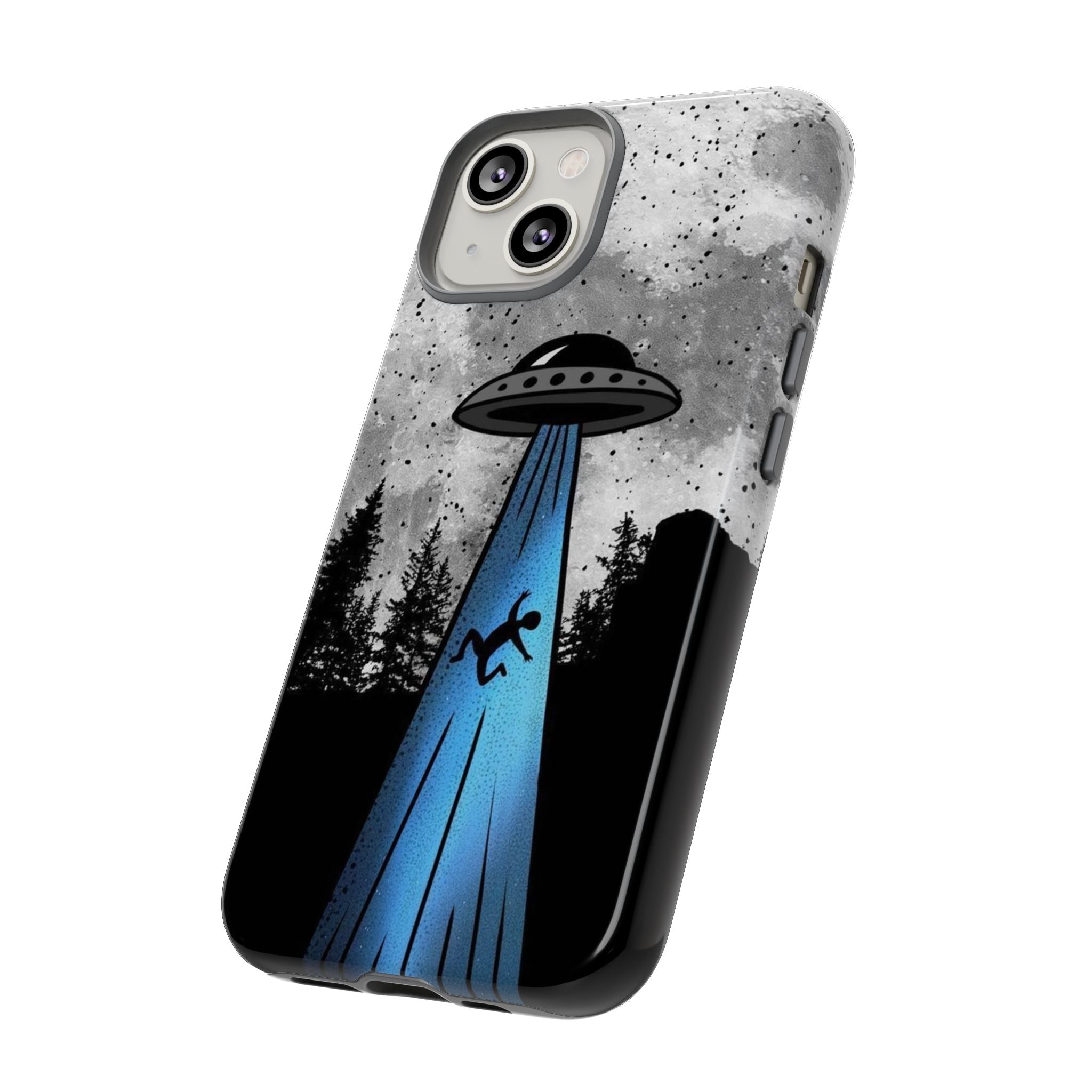 UFO Abduction Moonlight Phone Case – Alien Sci-Fi Cosmic Design Printify