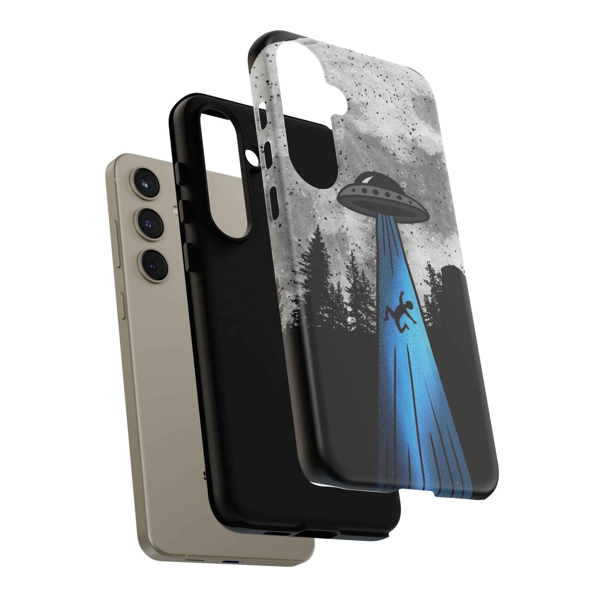 UFO Abduction Moonlight Phone Case – Alien Sci-Fi Cosmic Design Printify