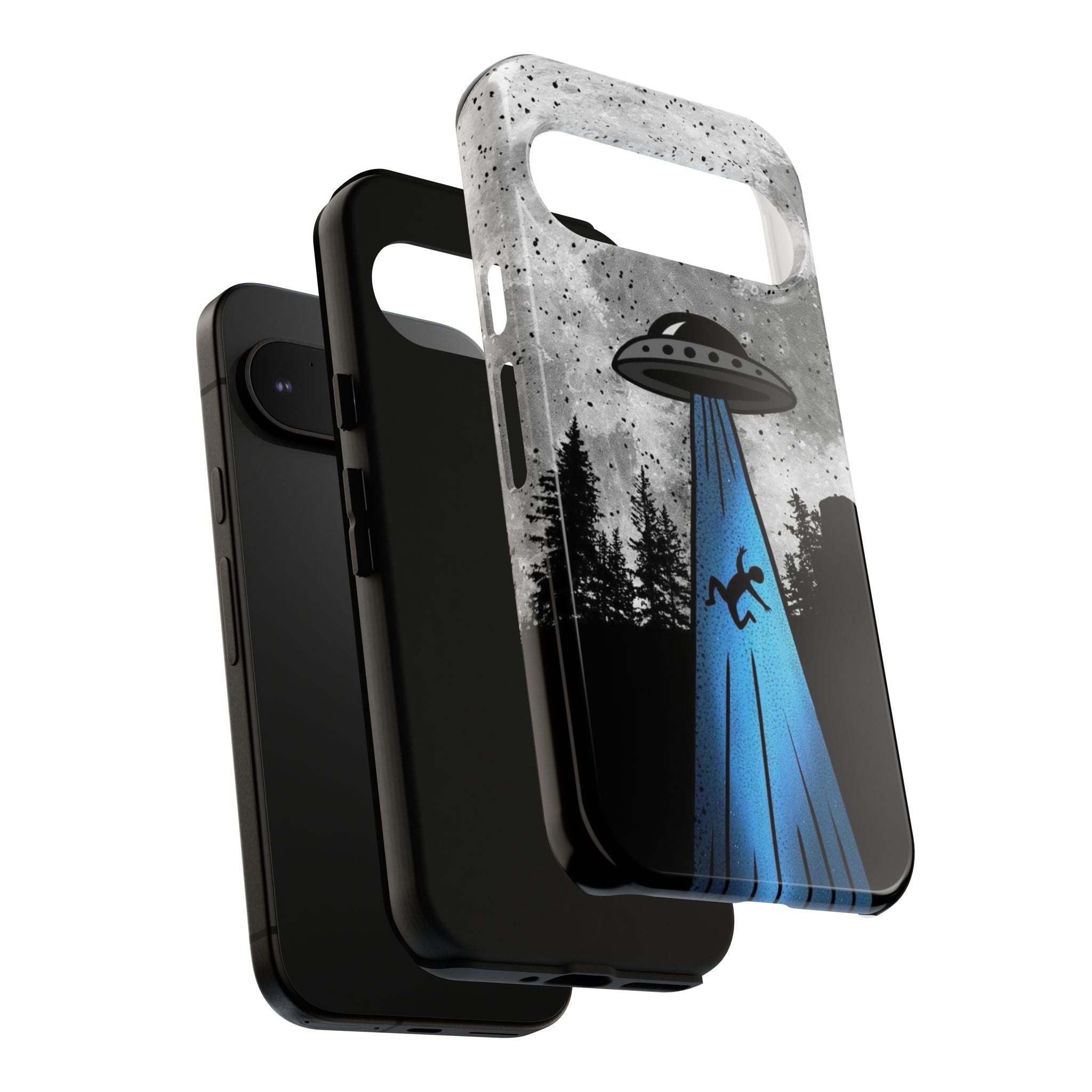 UFO Abduction Moonlight Phone Case – Alien Sci-Fi Cosmic Design Printify