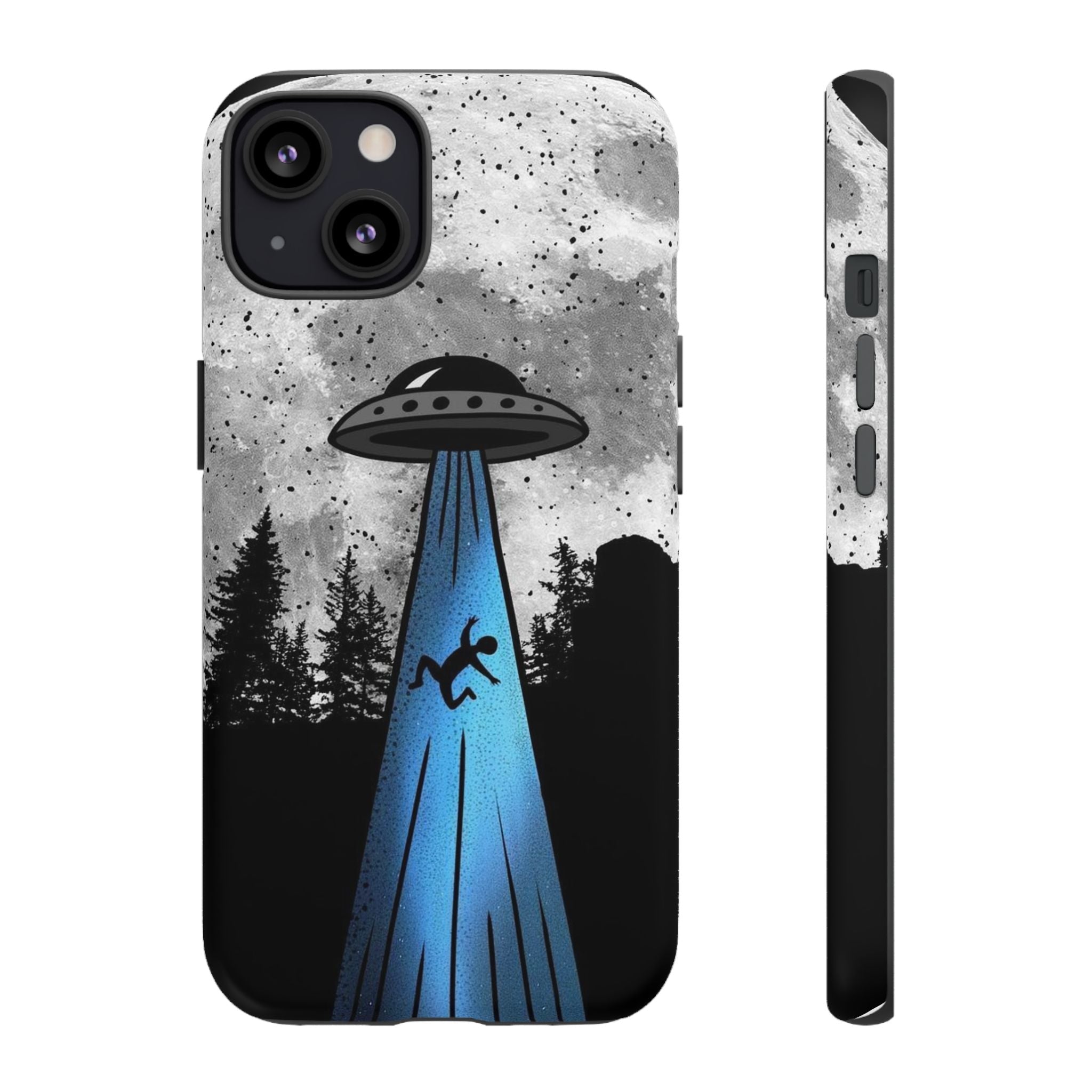 UFO Abduction Moonlight Phone Case – Alien Sci-Fi Cosmic Design Printify