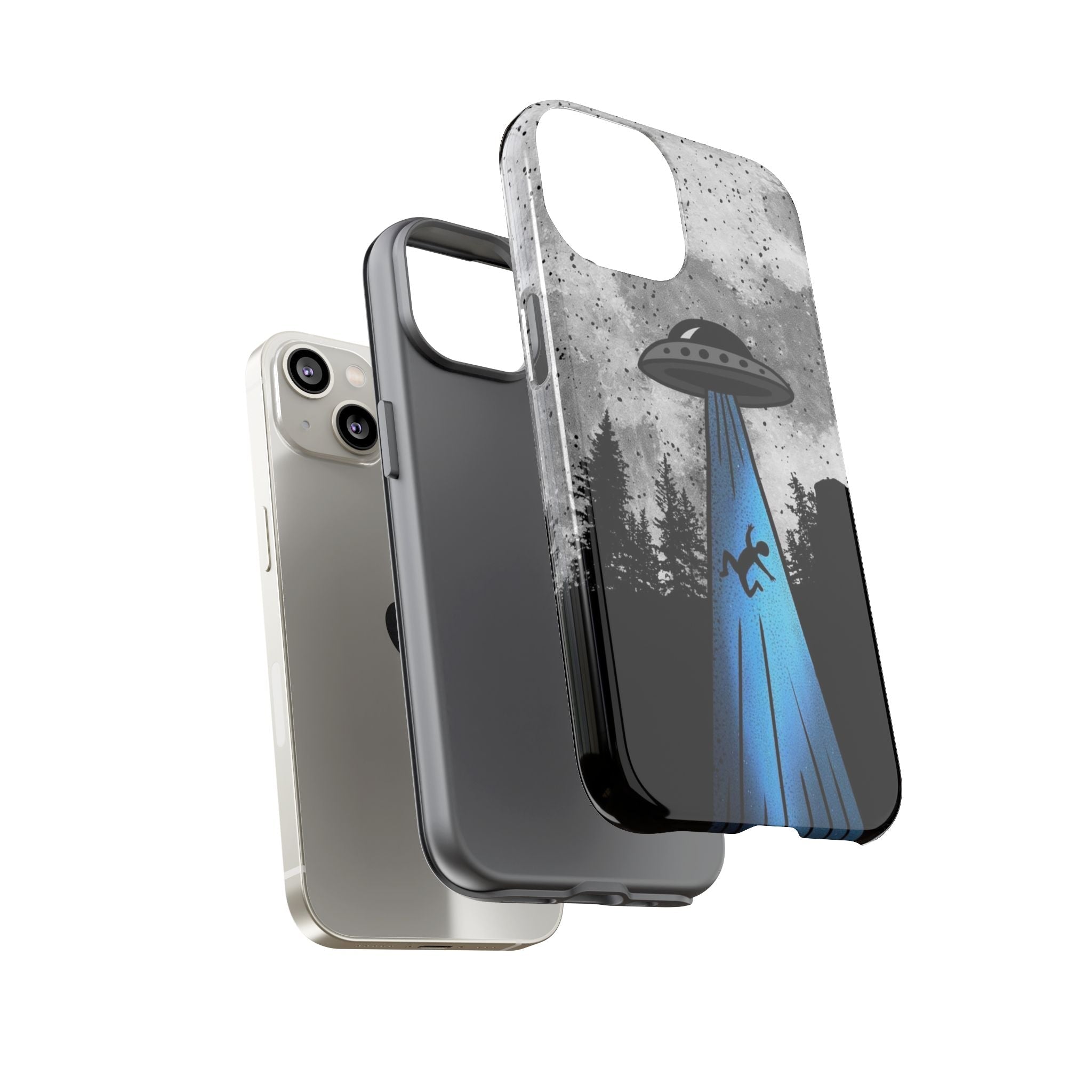 UFO Abduction Moonlight Phone Case – Alien Sci-Fi Cosmic Design Printify