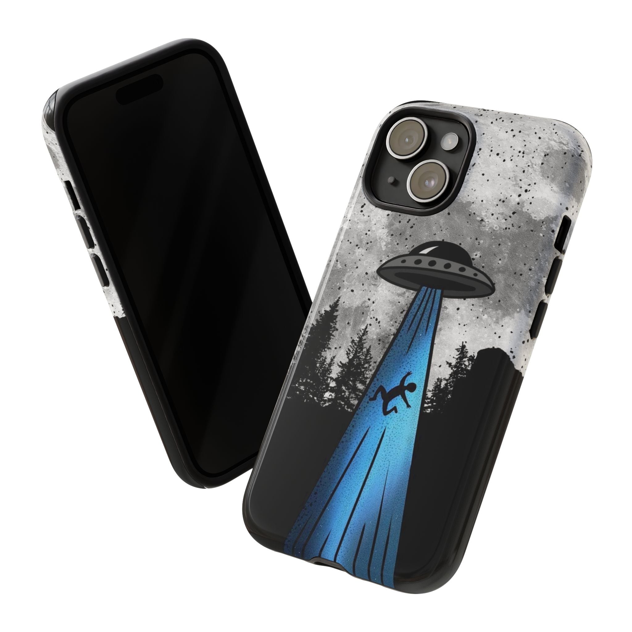 UFO Abduction Moonlight Phone Case – Alien Sci-Fi Cosmic Design Printify