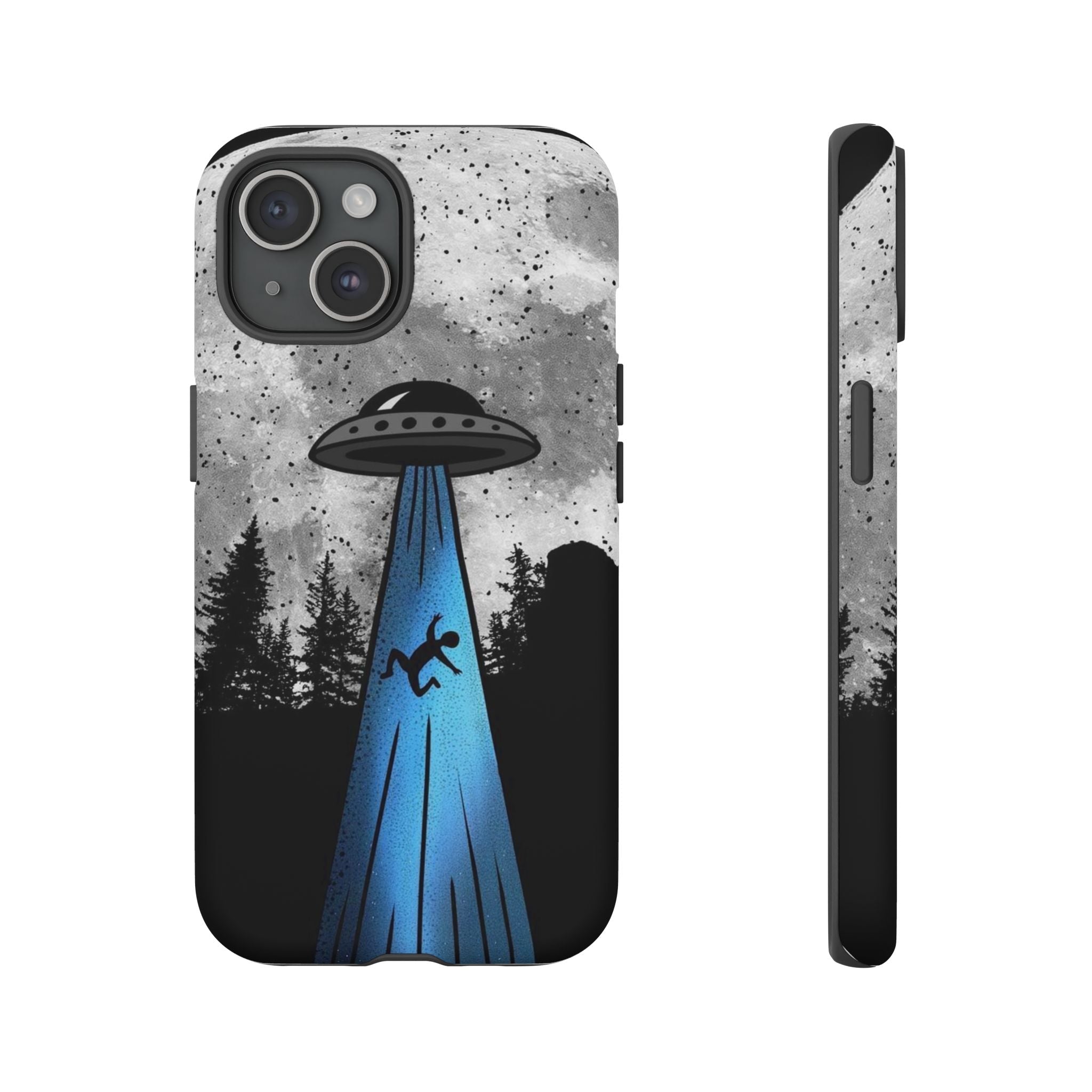 UFO Abduction Moonlight Phone Case – Alien Sci-Fi Cosmic Design Printify