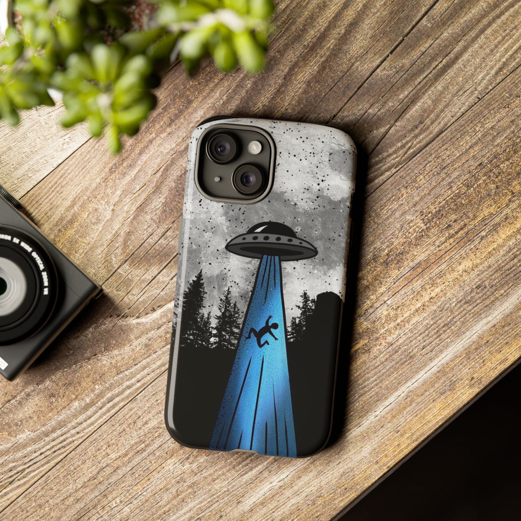 UFO Abduction Moonlight Phone Case – Alien Sci-Fi Cosmic Design Printify