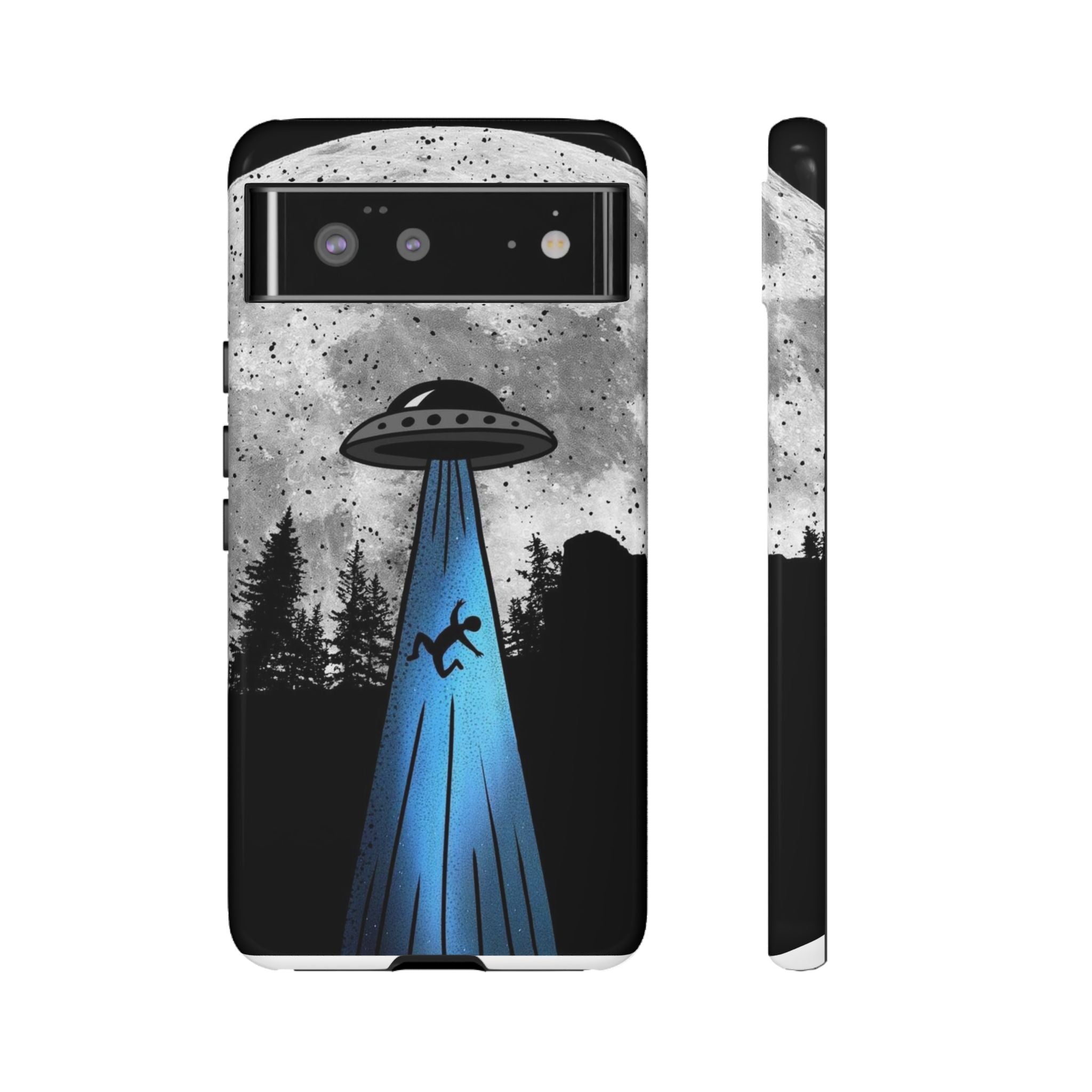 UFO Abduction Moonlight Phone Case – Alien Sci-Fi Cosmic Design Printify