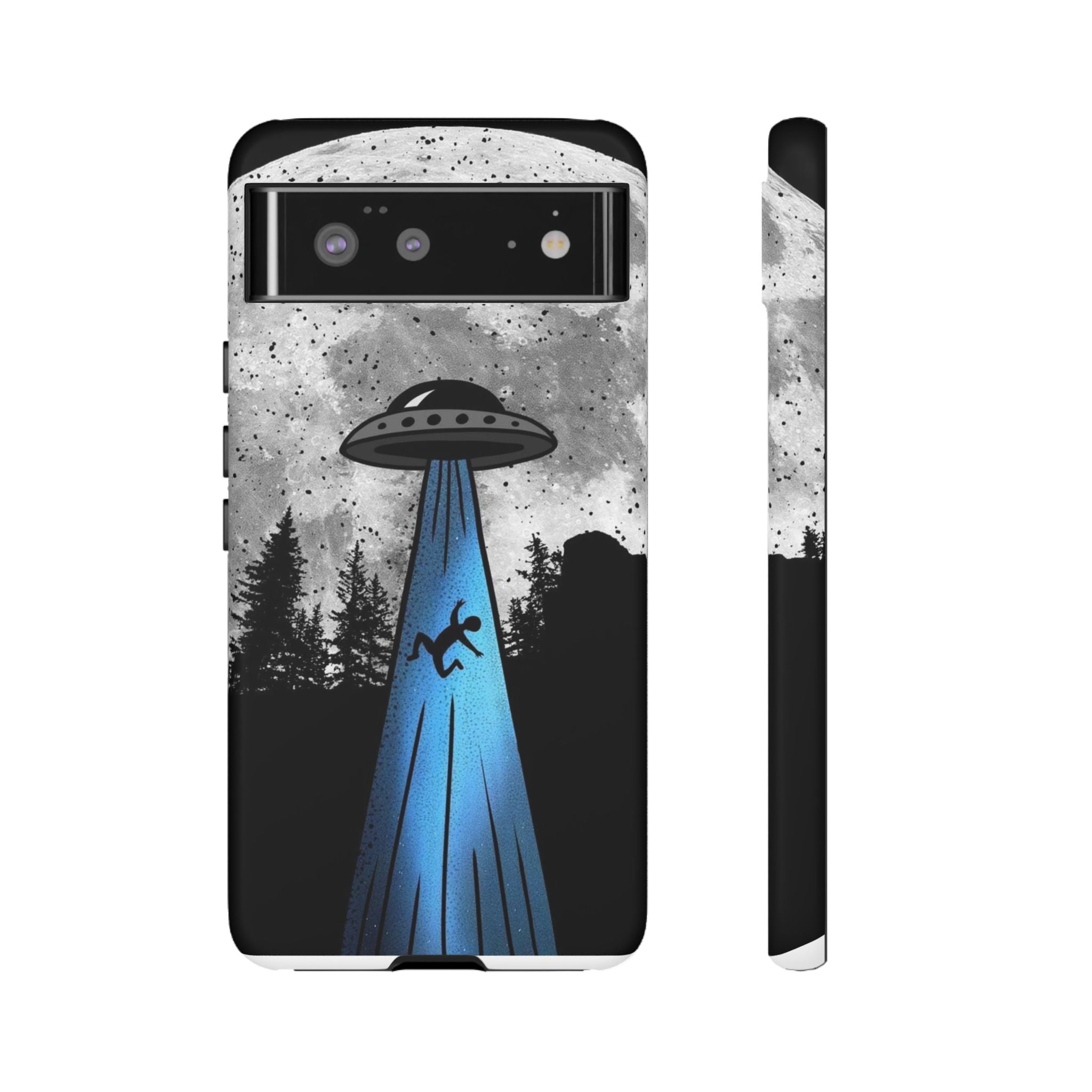 UFO Abduction Moonlight Phone Case – Alien Sci-Fi Cosmic Design Printify