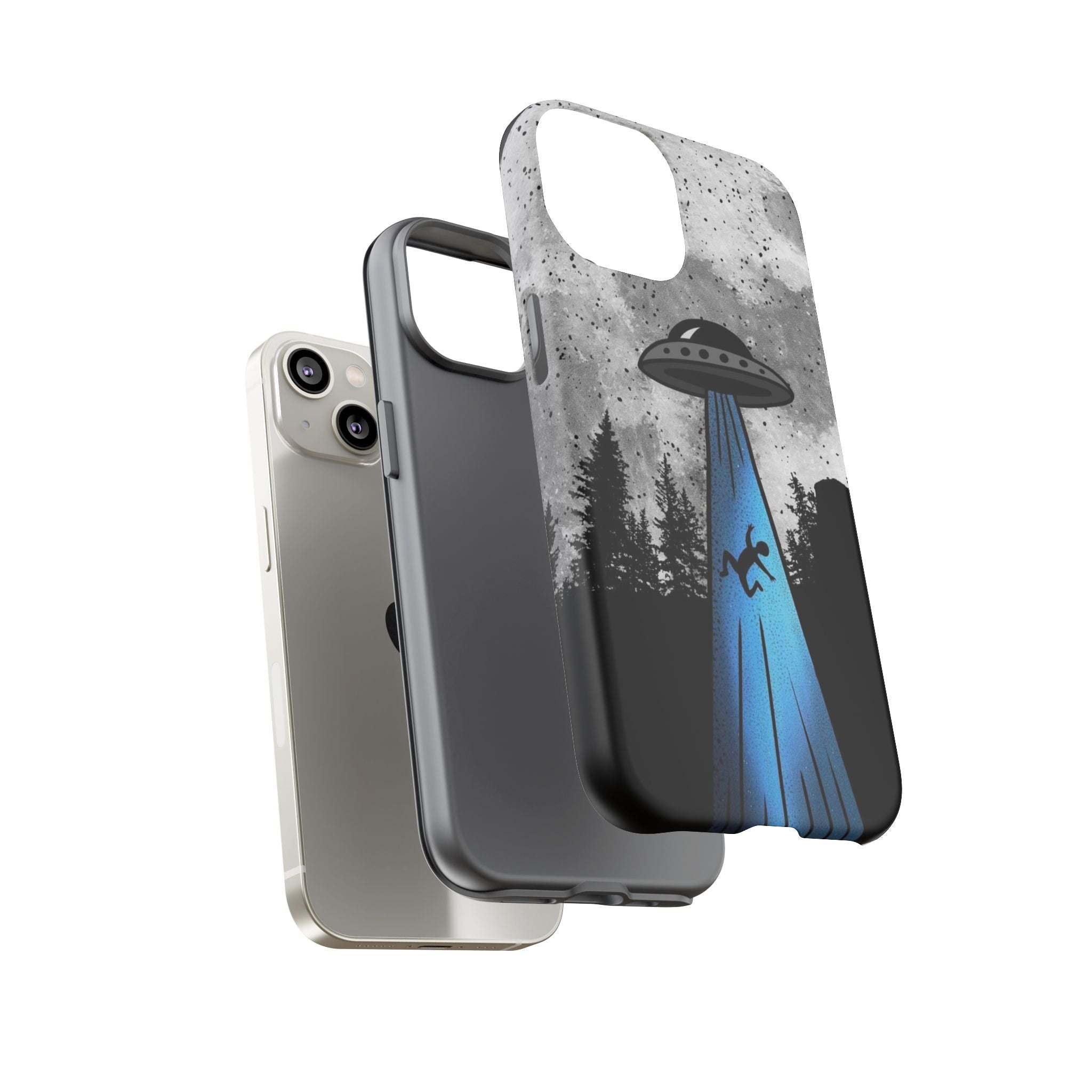 UFO Abduction Moonlight Phone Case – Alien Sci-Fi Cosmic Design Printify