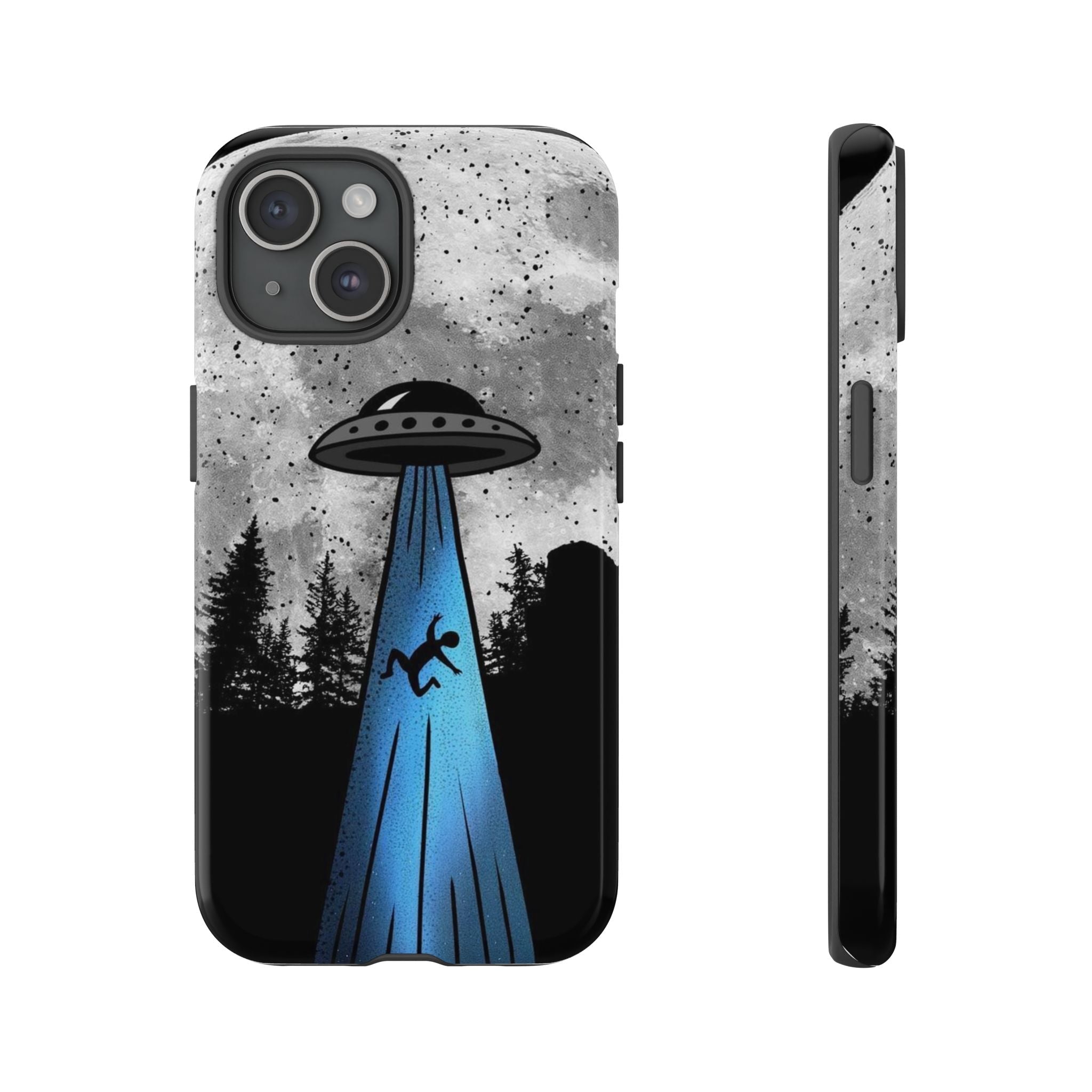 UFO Abduction Moonlight Phone Case – Alien Sci-Fi Cosmic Design Printify